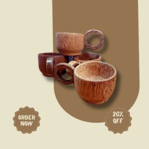 Coconut wood cups